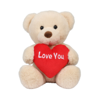 Love You Nalle Beige/Röd