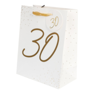 30 År Presentpåse Vit/Guld