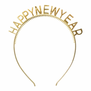 Happy New Year Hårband Guld