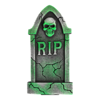 RIP Gravsten Med Dödskalle Grön