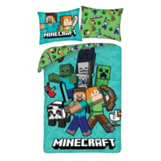 Minecraft® Sängkläder Turkos