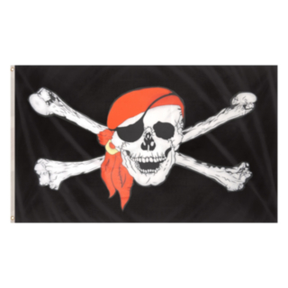 Piratflagga Dödskalle & Bandana