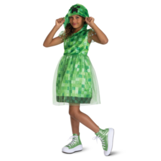 Minecraft® Creeper Girl barnkostym