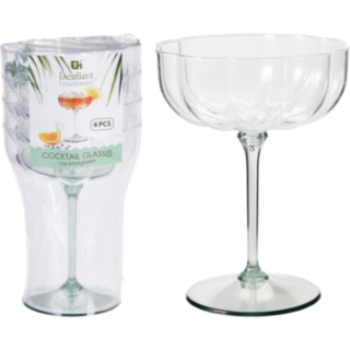 Facetterat Cocktailglas Genomskinligt