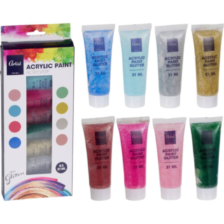 Akryl Glitterfärg Set