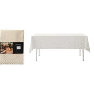 Diamantmönstrad Duk Beige/Guld