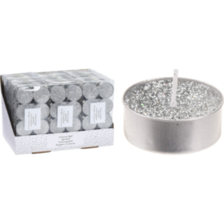 Glitter Värmeljus Silver
