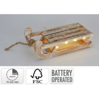 LED Julsläde Vit