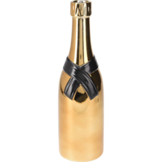 Champagneflaska Vas Guld/Svart