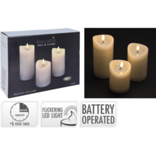 LED Vaxljus Beige