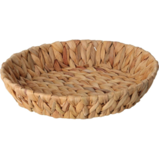 Rund Flätad Korg Beige