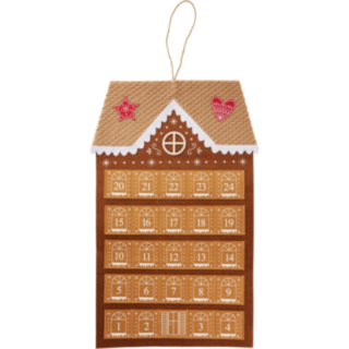 Pepparkakshus Julkalender Brun