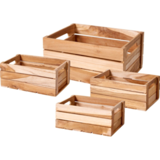 Trälådor Teak