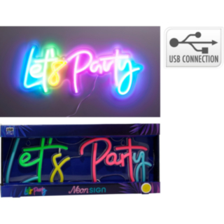 Let's Party LED Neonskylt