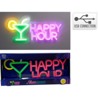 Happy Hour LED Neonskylt
