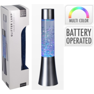 Glitterlampa Silver