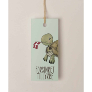 Försenat Grattis Presentetikett