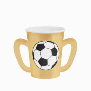Fotboll Pappersmuggar Med Handtag Guld