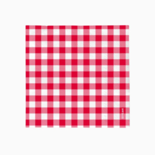 Rutiga Servetter Röd/Vit