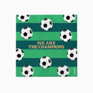 Fotboll We Are The Champions Servetter Grön