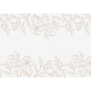Blommig bordslöpare beige