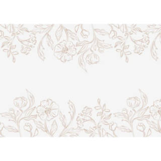 Blommig bordslöpare beige