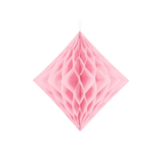 Diamant Honeycomb Ljusrosa