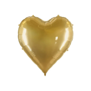 Hjärtfolieballong XXL Guld