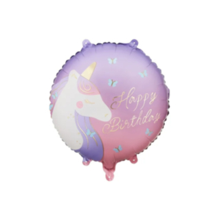 Happy Birthday Enhörning Folieballong