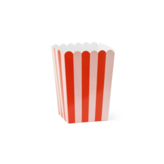 Klassiska Popcornbägare Röd/Vit