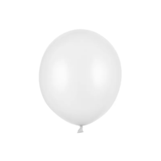 Metalliska latexballonger Pure White 43 cm