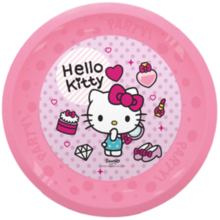 Hello Kitty® Återanvändbara Plasttallrikar Ljusrosa