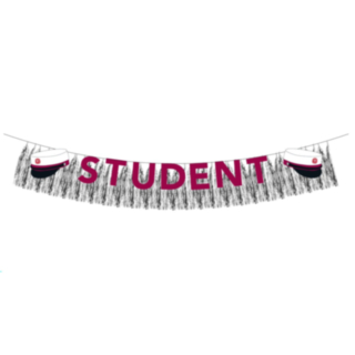 Studentgirlang Röd/Silver