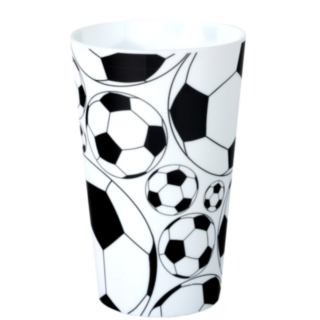 Fotboll Återanvändbara Plastmuggar Svart/Vit