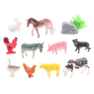 Animal World® Bondgårdsdjur Leksaksfigurer Set 12 Delar