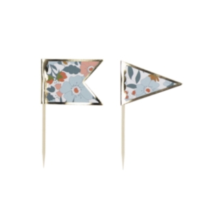 Blomster Cocktailpinnar Guld