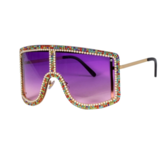Diva-glasögon med strass lila