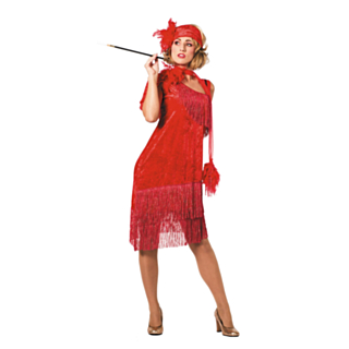 Röd Charleston Diva Maskeraddräkt