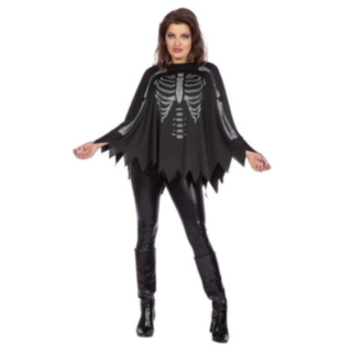 Skelett Poncho Svart
