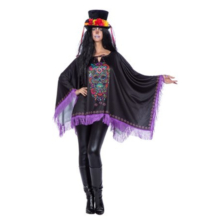 Day Of The Dead Poncho Lila