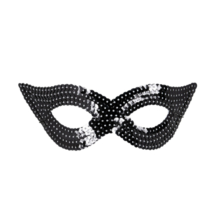 Svart paljettögonmask