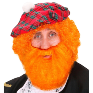 Orange skägg med mustasch