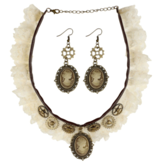 Steampunk Choker & Örhängen