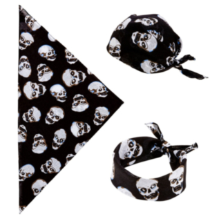 Bandana med dödskallar svart