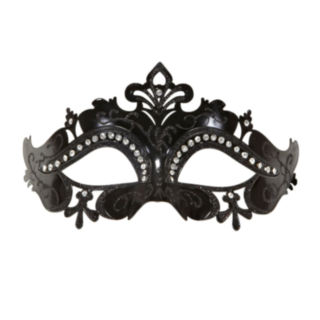 Venetiansk ögonmask svart