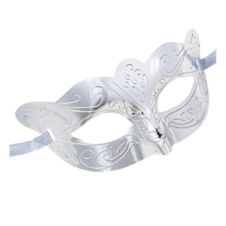 Metallisk ögonmask silver