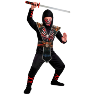 Skelet Ninja Børnekostume