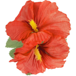 Hawaiiblomma Hårklämma Röd