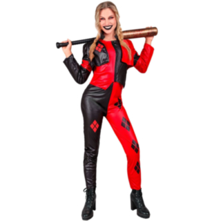 Harlekin Maskeraddräkt Röd/Svart
