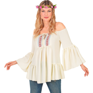 Hippie Tröja Gräddvit